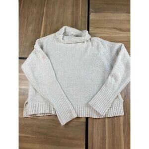 UGG Cozy Fuzzy Lounge Sweater Size XL Cream Turtleneck Cozy Knit Top
